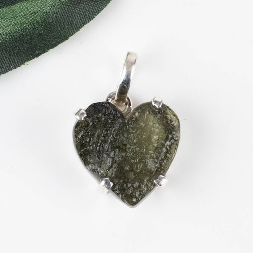 Moldavite Heart Pendant 3.19 g 23x15mm - InnerVision Crystals