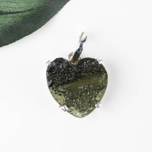 Moldavite Heart Pendant 3.29 g 22x14mm - InnerVision Crystals