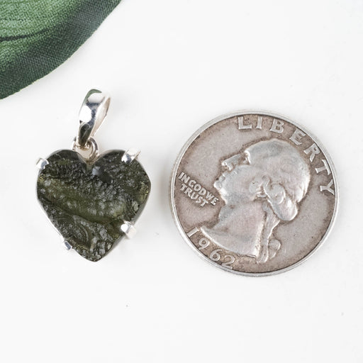 Moldavite Heart Pendant 3.76 g 24x15mm - InnerVision Crystals