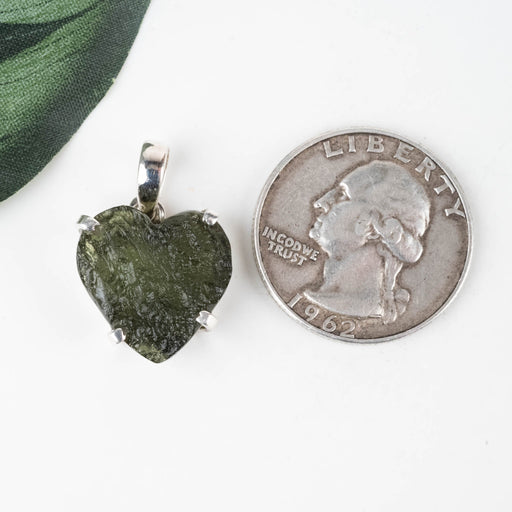 Moldavite Heart Pendant 3.78 g 24x16mm - InnerVision Crystals