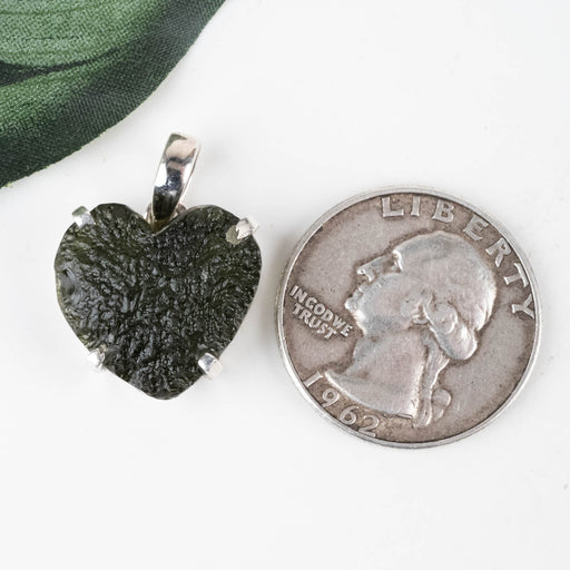 Moldavite Heart Pendant 4.55 g 24x18mm *Ding* - InnerVision Crystals