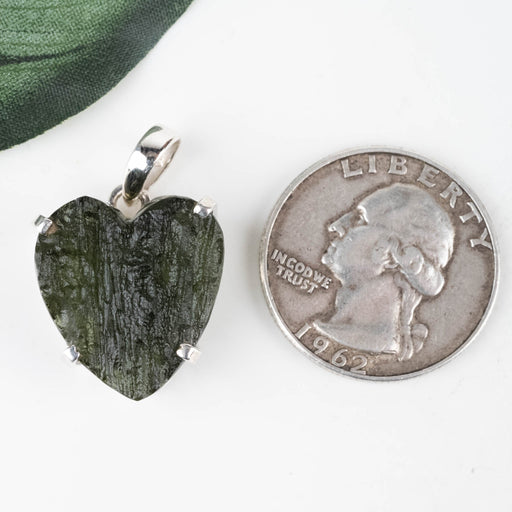 Moldavite Heart Pendant 6.18 g 29x18mm - InnerVision Crystals