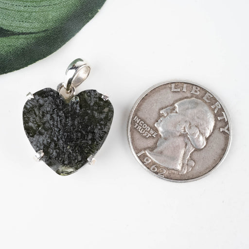 Moldavite Heart Pendant 6.37 g 27x20mm - InnerVision Crystals