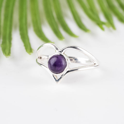 Amethyst Ring 5mm SIze 5.5 - InnerVision Crystals