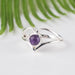 Amethyst Ring 5mm Size 7 - InnerVision Crystals