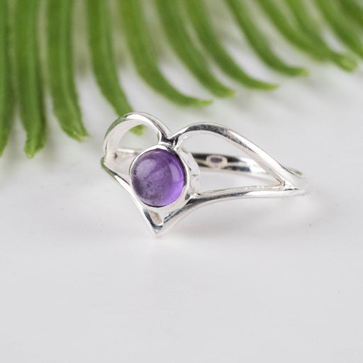 Amethyst Ring 5mm Size 8 - InnerVision Crystals