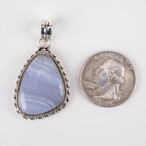Blue Lace Agate 8.21 g 43x23mm - InnerVision Crystals