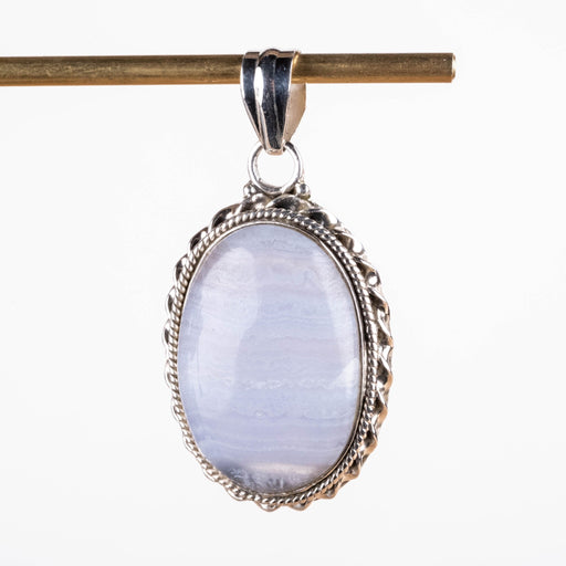 Blue Lace Agate Pendant 8 g 43x22mm - InnerVision Crystals