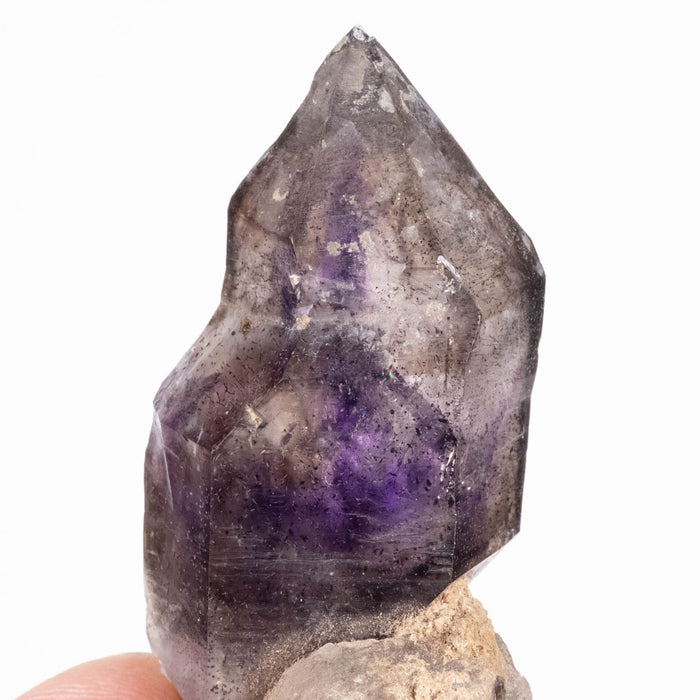 Brandberg Smoky Amethyst w/ Calcite 71 g 69x31mm - InnerVision Crystals