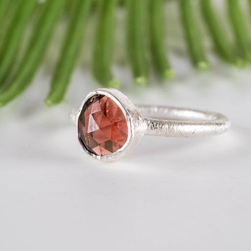 Garnet Ring 7mm Size 6 - InnerVision Crystals