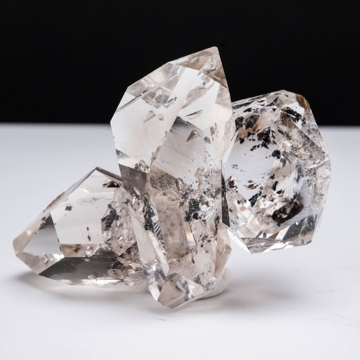 Herkimer Diamond Quartz Crystal Cluster with 3 Gems 60.99 g 61x43mm - InnerVision Crystals