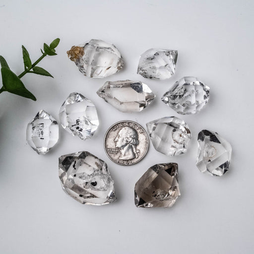 Herkimer Diamond Quartz Crystals 20mm - 37mm 100 Grams A Grade WHOLESALE LOT - InnerVision Crystals