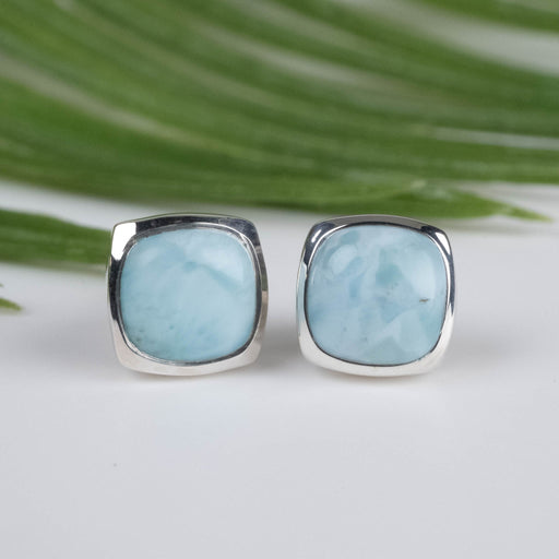Larimar Earrings 7mm - InnerVision Crystals