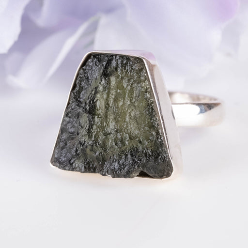 Moldavite Ring 16mm Size 8.75 - InnerVision Crystals