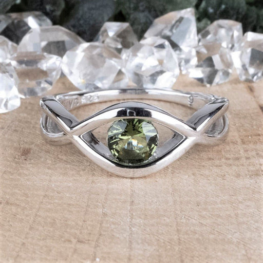 Moldavite Ring 6mm Gemstone NEW DESIGN 2022 - InnerVision Crystals