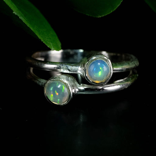 Opal Ring 4mm Size 8.5 - InnerVision Crystals