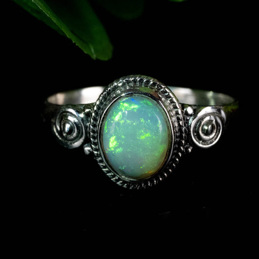 Opal Ring 8x6mm Size 8 - InnerVision Crystals