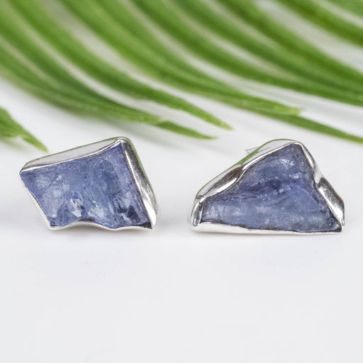 Raw Tanzanite Earrings 11mm - InnerVision Crystals