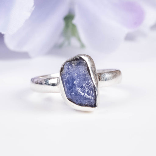 Raw Tanzanite Ring 11x7mm Size 6.5 - InnerVision Crystals