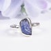 Raw Tanzanite Ring 11x7mm Size 6.5 - InnerVision Crystals