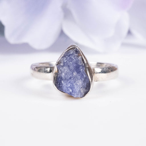 Raw Tanzanite Ring 11x7mm Size 7.5 - InnerVision Crystals