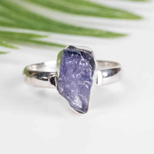 Raw Tanzanite Ring 12x6mm Size 8 - InnerVision Crystals