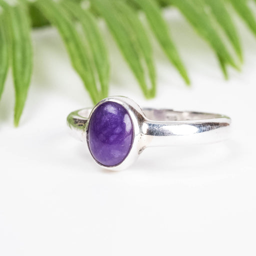 Sugilite Ring 8x6mm Size 8.5 - InnerVision Crystals
