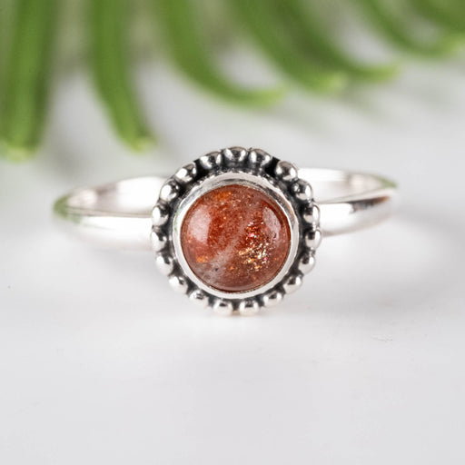 Sunstone Ring 5mm Size 5 - InnerVision Crystals
