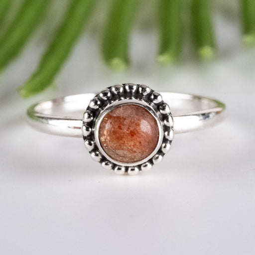 Sunstone Ring 5mm Size 6 - InnerVision Crystals