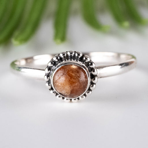 Sunstone Ring 5mm Size 9 - InnerVision Crystals