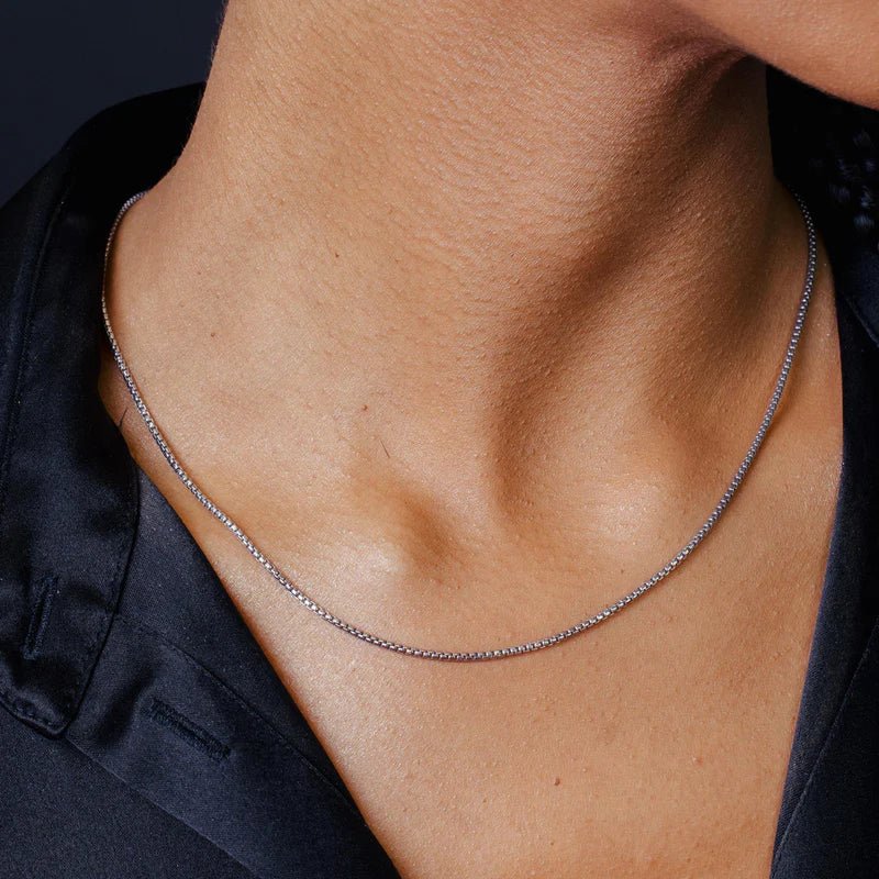 1.5mm Round Box Chain Sterling Silver .925 | Choose Size - InnerVision Crystals