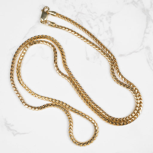 2.3mm 26" Franco Chain .925 Silver + 14K Plated - InnerVision Crystals