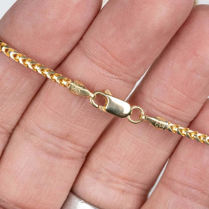 2.3mm 26" Franco Chain .925 Silver + 14K Plated - InnerVision Crystals