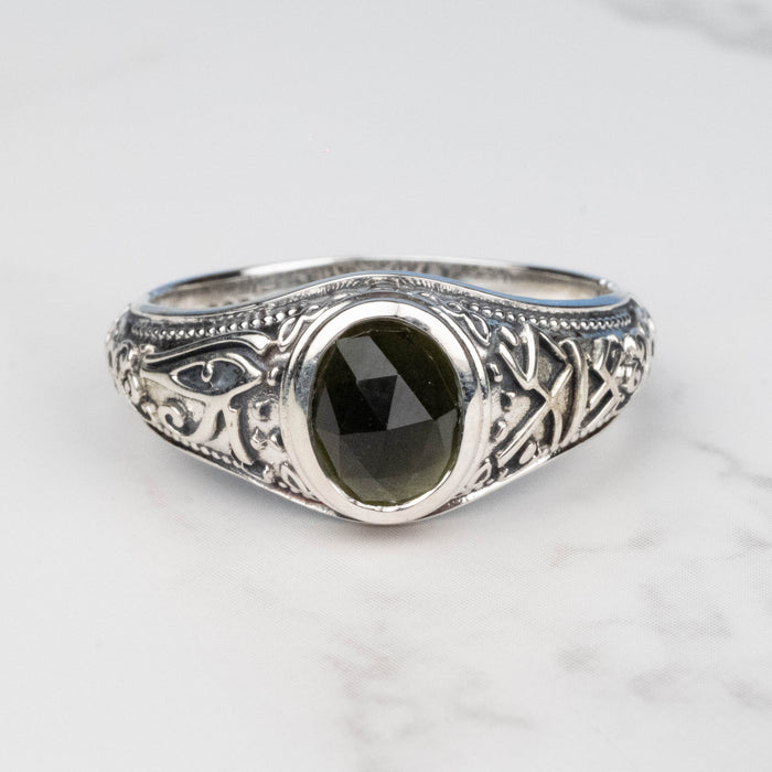 Moldavite Ring 8x6mm Limited Edition Release