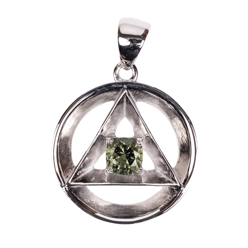 Alchemy Pendant | Moldavite Gemstone .925 Silver - InnerVision Crystals