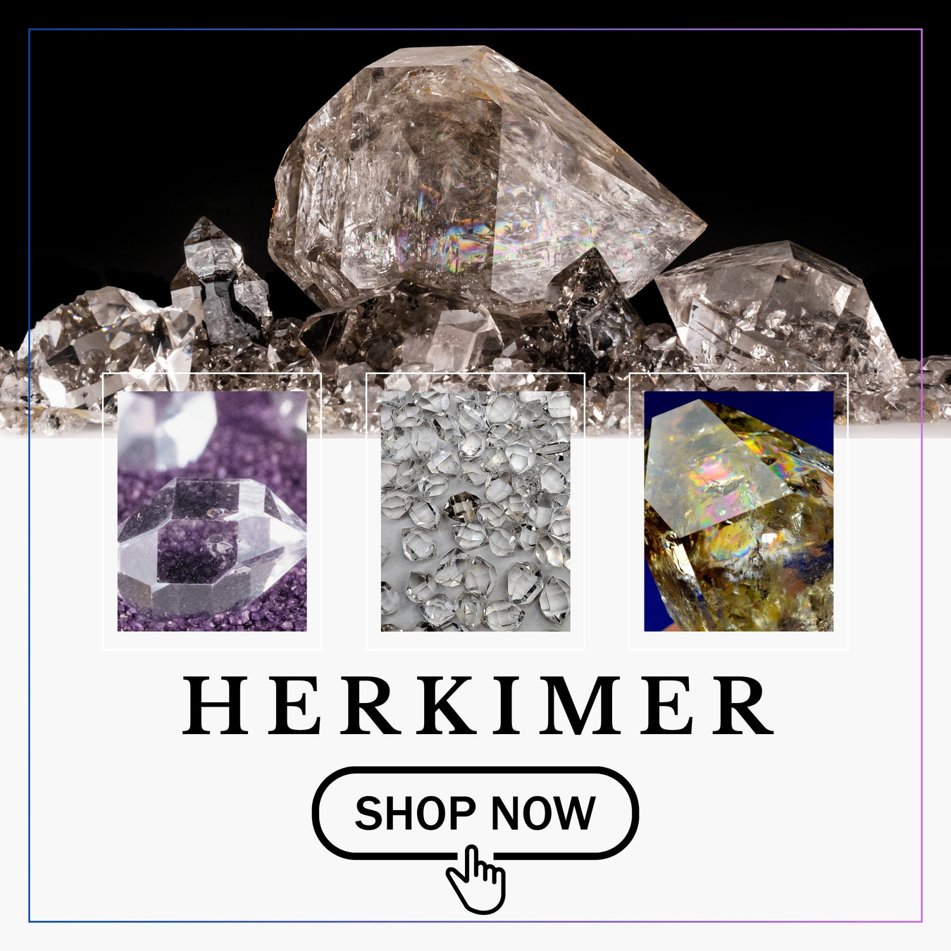 Herkimer Diamond Quartz Crystals 23 g 14mm - 18mm A+ grade WHOLESALE LOT - InnerVision Crystals