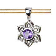 Lotus Pendant | Amethyst .925 Silver - InnerVision Crystals
