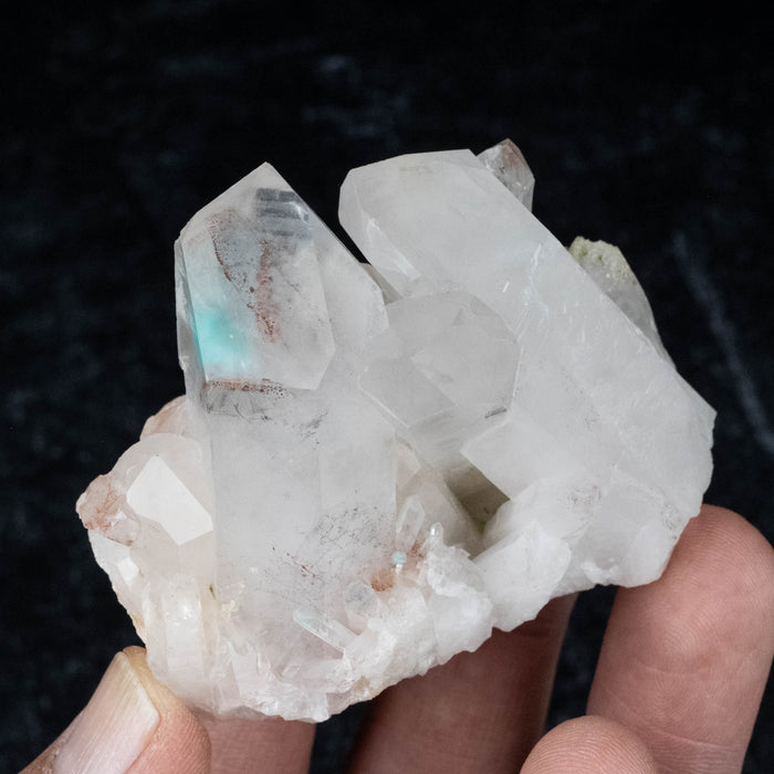 Ajoite in Quartz 164 g 67x54mm Cluster