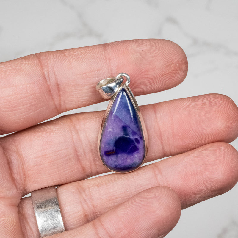 Sugilite Pendant 6 g 29x16mm .925 - InnerVision Crystals