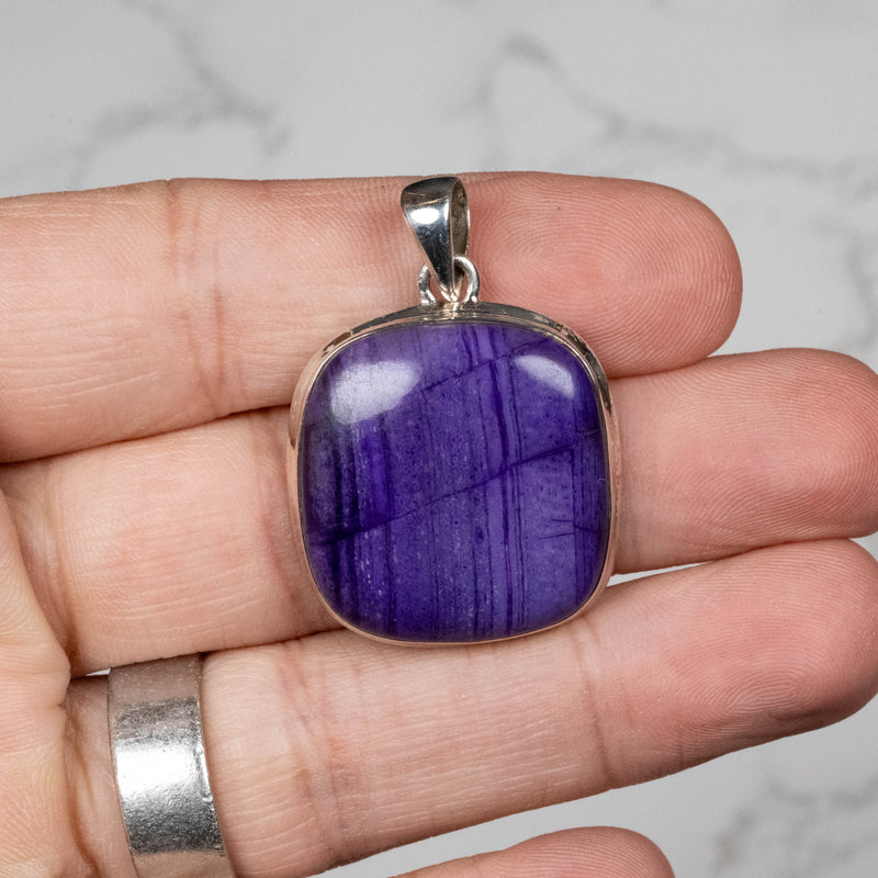 Sugilite Pendant 13 g 28x27mm .925 - InnerVision Crystals