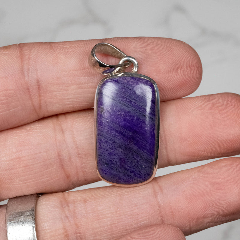 Sugilite Pendant 9 g 30x17mm .925 - InnerVision Crystals