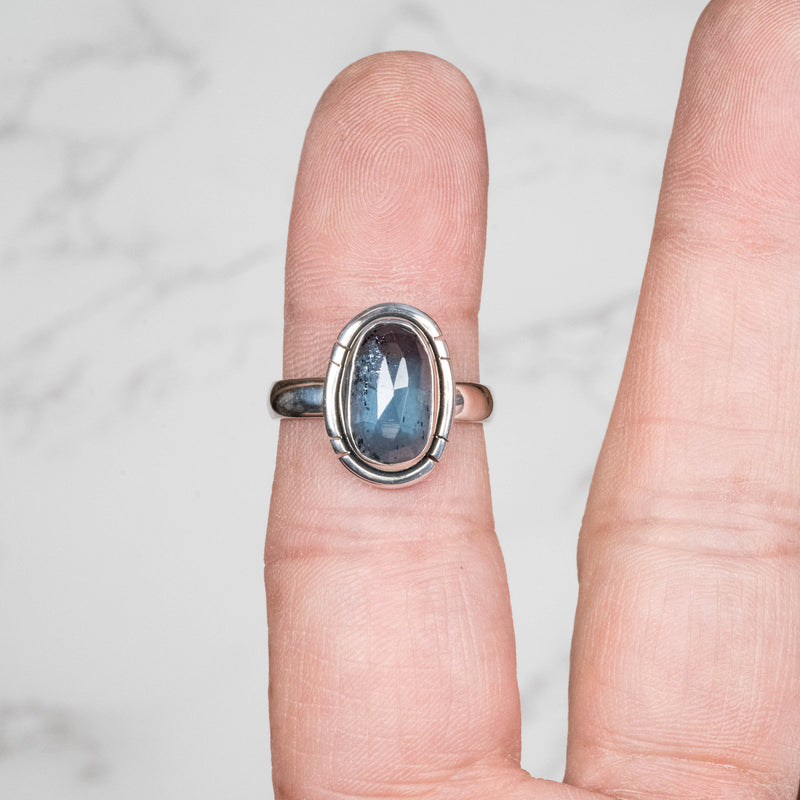 Kyanite Ring 13x8mm Size 9 .925 - InnerVision Crystals