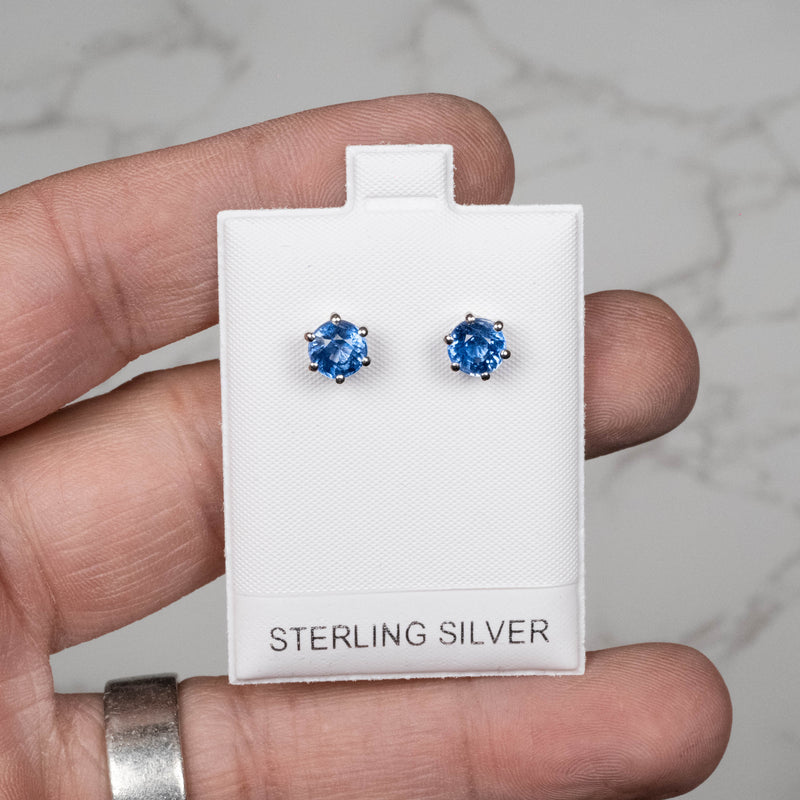 Kyanite Earrings 6mm .925 - InnerVision Crystals