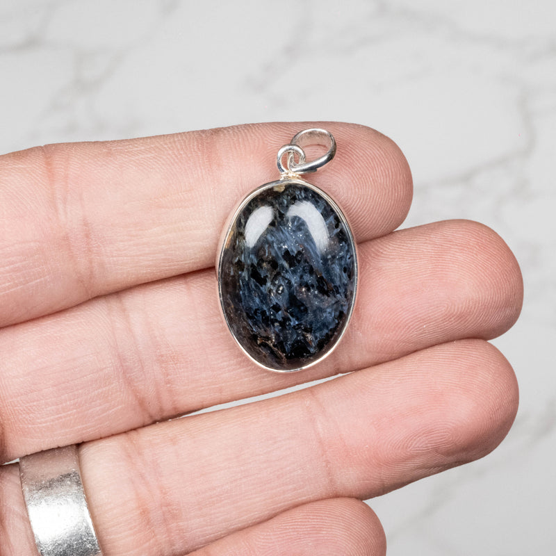 Pietersite Pendant 36x19mm .925 - InnerVision Crystals