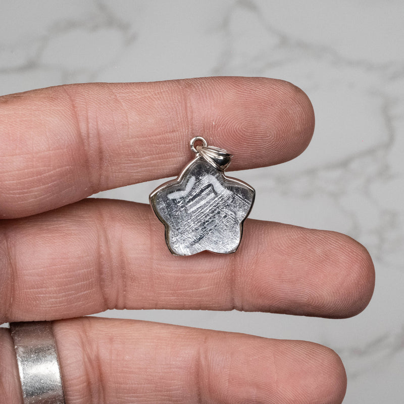 Muonionalusta Meteorite Star Pendant 28x20mm .925 - InnerVision Crystals