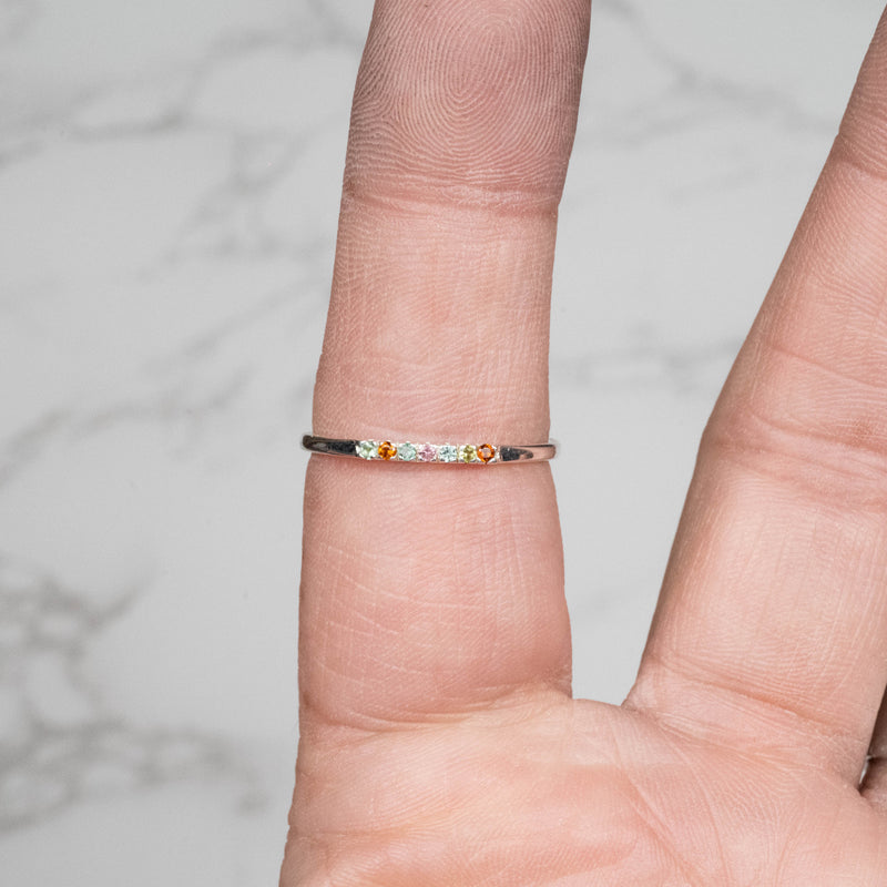 Tourmaline Ring 1mm Size 10.5 .925 - InnerVision Crystals