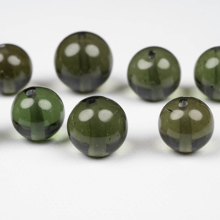 Moldavite Bead Lot 7 grams 8mm - 10.5mm