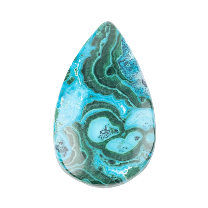 Chryscocolla + Malachite Cabochon 60.65 ct 41x25mm