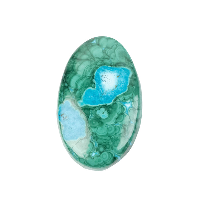 Chryscocolla + Malachite Cabochon 47.15 ct 31x19mm