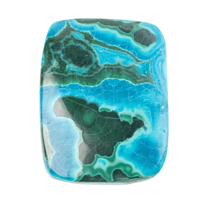 Chryscocolla + Malachite Cabochon 37.75 ct 30x24mm